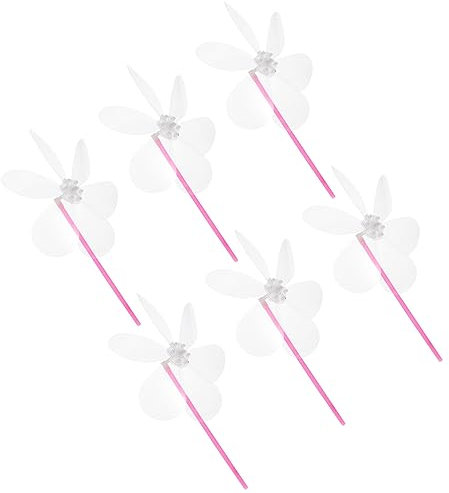 Amosfun Windrad-bausatz Unbemalt Windrad-set Windmühle Windrad 6 Stück Outdoor-garten-