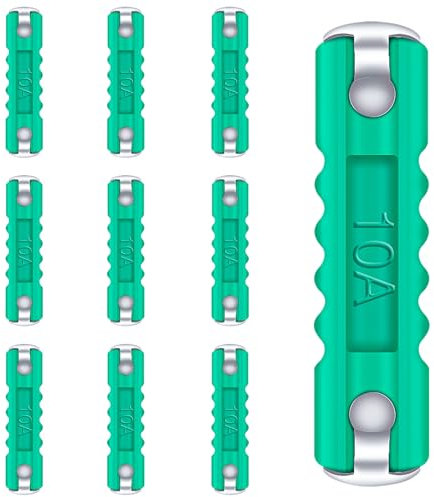 10 Stück 10A Torpedosicherungen, Bolatus Auto Sicherung Abschmelzsicherungen Kfz Sicherunge für Europäische Fahrzeuge