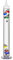 TFA Dostmann Analoges Glasthermometer Galileo Galilei, 18.1019, Flüssigkeitsthermometer, 44 cm, Innentemperatur messen, einfaches Ablesen, silberne Temperaturmarken, Dekoobjekt, 18 bis 28°C, bunt