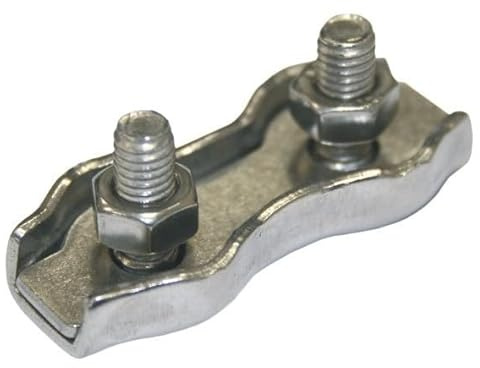 Drahtseilklemme Duplex für Ø 3 mm Drahtseil Edelstahl V4A Seilklemme Stahlseilklemme Bügelklemme Bügelseilklemme Seil Edelstahlseil Drahtseile Stahlseil Geländerseil Rankhilfe VA A4 AISI316 AISI ...