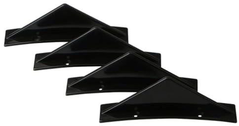Heckstoßstange Lip Diffusor für Buick Enclave Encore Lacrosse Regal Park Avenue Opel Insignia,4 Stück Stoßstange Chassis Spoiler Diffusor Spoiler Wing Lippendiffusor,A/Black-A/Curved
