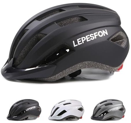 Bike Helmet Men Mountain Bike Helmet Women Adjustable Lightweight Breathable MTB Road Helmets Adults LEPESFON with Visor for Commuting 56-61cm