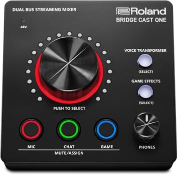 Mezclador de doble bus para streaming Roland BRIDGE CAST ONE | Compacto mezclador para streaming de audio | Para gamers online y creadores de contenido | DSP de hardware de 32 bits