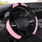 Lenkradbezug, Lenkradhülle Winter, Auto Lenkradbezug Plüsch,Warm, rutschfest, Universal Auto Lenkradhülle (Rosa)