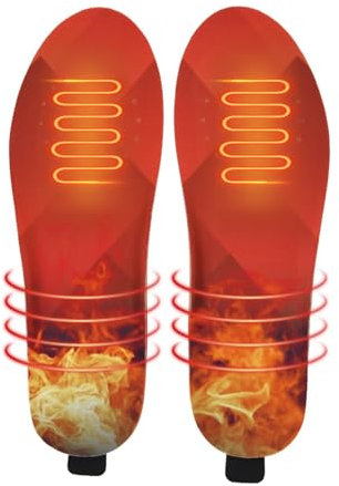 Solette Riscaldate Elettriche - Solette Riscaldate Ricaricabili Per Uomo, Solette Per Stivali Riscaldati - Scaldapiedi Elettrici Riscaldati 3300mAh, Solette Riscaldate Elettriche Tagliabili Per Uomo,