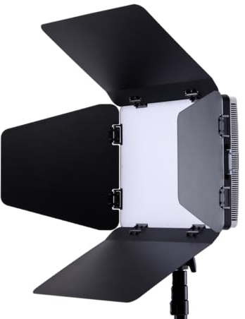 Amaran Pano 120c Barn Doors for Pano 120c Panel Light – 4-Leaf Adjustable Light Control, Soft Diffusion Plate, Quick Installation, Portable for Photography & Video