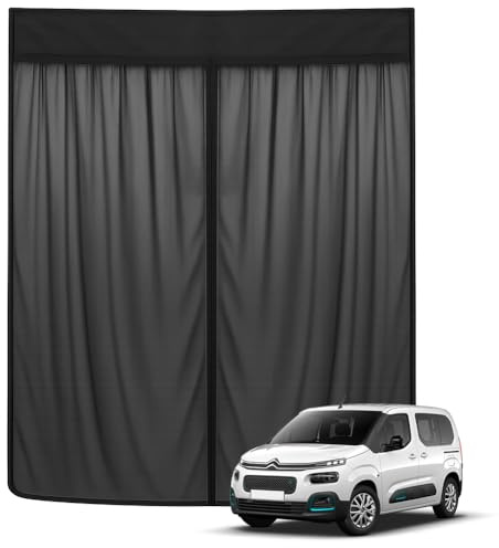 Mosquitera Compatible con Citroen Berlingo Peugeot Partner 2018-2026 | Mosquitera Magnética Protección para Puerta Corrediza contra Insectos y Solar Red de Sombra