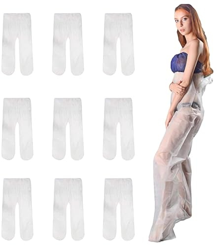 Elitzia Einweg-Vlies-Schutzhose, lang, Sanitär, Yoga, Sauna, für Spa, Schönheit und medizinische Behandlungen, atmungsaktiv, staubdicht, reißfest, 10 Stück