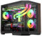 IONZ APEX EMBER- PC Gaming Case, M/ATX Mid Tower, Dual Chamber - Front I/O Type C, Tempered Glass With Wood Panel and 6 ARGB PWM Fans