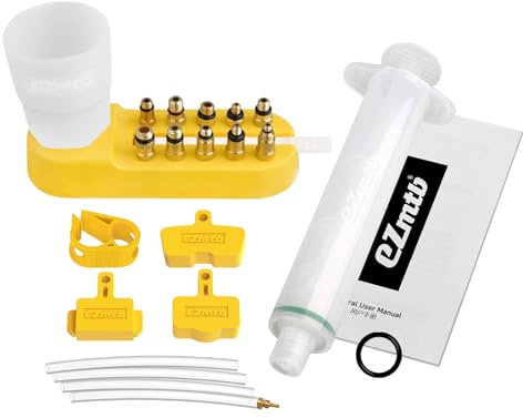 Letgoing Kit de purge d'huile de frein à disque hydraulique pour VTT avec connecteur en métal pour Shi-mano, Ma-gura, Te-ktro, Sr-am Series (2024LITE)