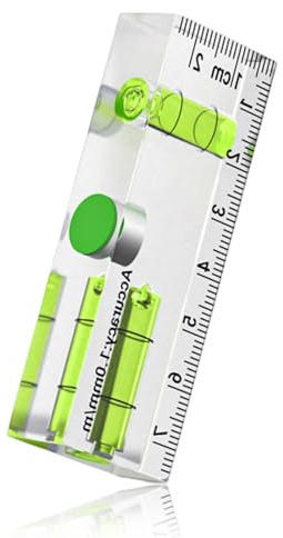 VOBOR Mini Niveau à Bulle Magnétique Transparent, Deux Directions de Haute Précision (45°, 90°, 180°), pour Lecture Horizontale et Verticale (75x25x15mm)