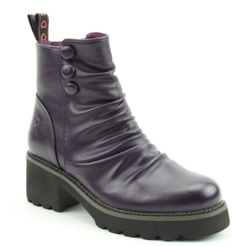 Heavenly Feet Women's Sultan Purple Litesoles Vegan Ankle Boots