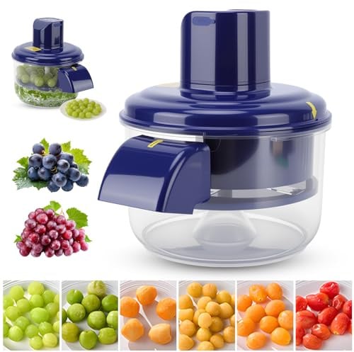 Gugxiom Elektrische Trauben-Schälmaschine, Knoblauch-Schälmaschine, Elektrischer Obstschäler, Werkzeug zum Schälen von Kirschtomaten Knoblauch, müheloses Schälen für die heimische Küche (Blau)