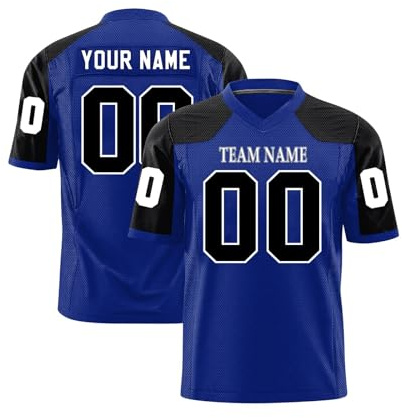 Personalisiert American Football Trikot Herren/Damen/Jungen, Personalisiertes T-Shirt, Sports Jerseys