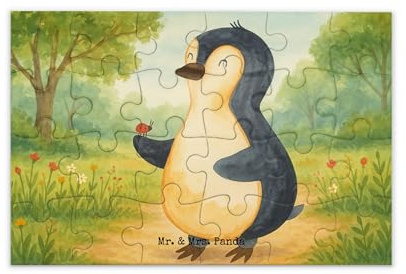 Mr. & Mrs. Panda Puzzle Pinguin Marienkäfer Design 24 Teile - Geschenk, Kleine Wunder, 1500, 500, 300, Aufmerksam, Lebensfreude, Freude, Puzzlespiel, Liebe, 2000