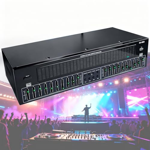 Equalizzatore grafico a 31 bande con Bluetooth 5.4, processore audio digitale con ingressi ottici/coassiali per sistemi stereo domestici, monitoraggio da palco e applicazioni in studio