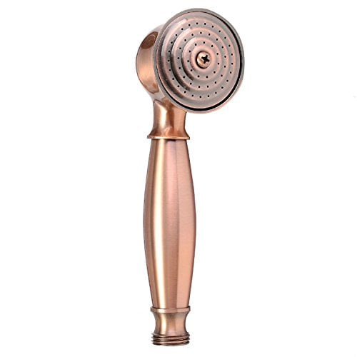 Doccetta doccia manuale in rame retrò, soffione doccia rosso bronzo