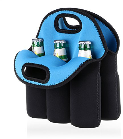 Isolierte Tragetasche von BTSKY für 6 Flaschen, Tragetasche für Bier, Babyflaschen, Dosen und andere Getränke