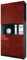 Vladon Büroschrank Logan V2, Made in Germany, Aktenschrank mit 5 Fächern und 4 Türen, Schwarz matt/Bordeaux Hochglanz (82 x 184 x 37 cm)