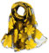 YFZYT Organza-Schal für Damen mit Feder Stickerei Muster/Elegantes Accessoire für Frauen/Organza-Schal/Halstuch/Schulter-Tuch/Schal Chiffon Stola Scarves - Gelbe Blume