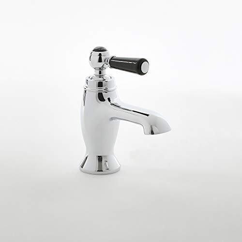 Milano Elizabeth Traditional Mono Bathroom Basin Mixer Tap Lever Handle - Chrome Black