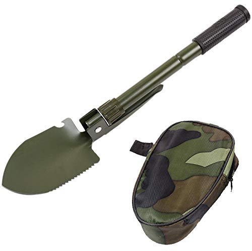 Attrezzi da giardino Pala pieghevole militare portatile Multifunzione Sopravvivenza in acciaio inossidabile Spatola per campeggio Pulizia esterna per utensili Verde
