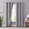 Melodieux 100% Verdunkelungsvorhänge für Schlafzimmer, wärmeisoliert, geräuschreduzierend, Leinenösen, Fenstervorhänge für Wohnzimmer und Kinderzimmer, grau, 107,7 x 213,3 cm Länge, 2 Paneele