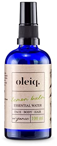 OLEIQ Zitronenmelisse-Hydrolat. Gesichtswasser für Tagespflege und Nachtpflege, gereizte, Misch-, fettige und Akne-Haut. Vegan Naturkosmetik für frauen und männer Größe 100ml.