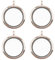 WANDIC Memory Medaillon Charms, 4 Stück Runde Rose Gold Galvanisierter Kristall Bilderrahmen Bouquet Charm, Living Floating Memory Medaillon für 2 Fotos