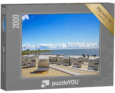 puzzleYOU: Puzzle 2000 Teile „Strandkörbe in Büsum, Nordsee, Deutschland“ – aus der Puzzle-Kollektion Büsum