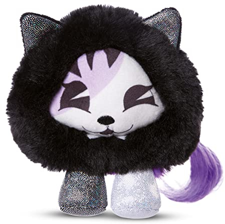 NICI 47909 Kuscheltier Sunbi mit 2 in 1 Wendeplüsch 12 cm Plüschtier für Mädchen, Jungen & Babys – Flauschige Stofftier Katze mit doppeltem Design zum Spielen, Sammeln & Kuscheln, schwarz