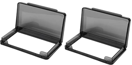 Toddmomy Guard 2pcs Wall Face Plate Panel Box Waterproof Outlet Cover Double Positions Adhesive Wall Protector Cover for Home Bathroom Black Cover