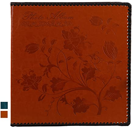 Totocan Photo Album Self Adhesive Pages, Large Self-Stick Page Picture Album Leather Vintage Inspired Cover, Hand Made DIY Albums Holds 5x3 6x4 7x5 8x6 10x8 Photos