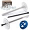 STRÜBER WDVS Lot de 100 chevilles isolantes avec clous en plastique Blanc Ø 10 x 140 mm + 100 pièces + fraises à polystyrène 1 pièce) pour isolation de façades EPS