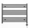 Myhomeware 900mm Wide Anthracite Grey Electric Bathroom Heated Towel Rail Thermostatic Warmer Radiator Precise Control (900 x 600 mm (BTU: 1435))
