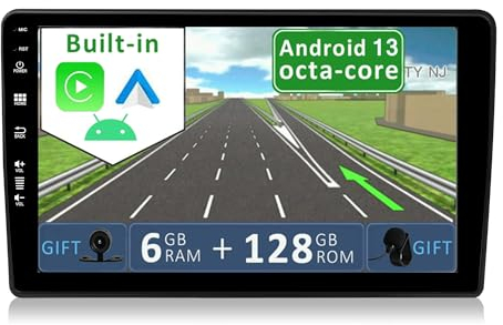 YUNTX [6GB+128GB] Android 14 2 Din Autoradio para Audi A4 (B6/B7) | Seat Exeo-[Integrado CarPlay/Android Auto/DSP/GPS]-IPS 2.5D 9” Touch Screen-CAM+MIC-Soporte DAB/Bluetooth 5.0/AHD Cámara/Mirror Link