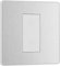BG Electrical PCDBSTDS1W Variateur d'intensité secondaire/esclave à touche unique, 2 voies, plaque avant sans vis, Evolve, acier brossé