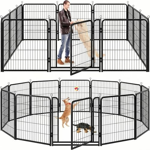 Kfvigoho Dog Playpen Outdoor Extra Wide 12 Panels Heavy Duty Dog Fence 40