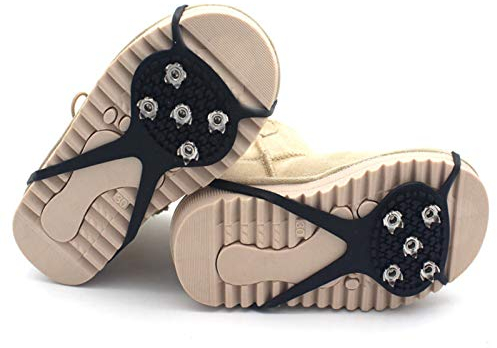 Universelle Rutschfester Greifdorn Anti Rutsch Greifer Spikes Schuhabdeckung Schnee Rutschhemmender Nagel Steigeisen Spikes Abdeckung 5 Zähne Sicherer Gehen Joggen Angeln Wandern