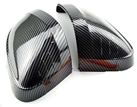 Spiegelkappen Für Audi A4 B9 A5 2017 2018 2019 Paar Carbon Black Und Bright Black Rückspiegelgehäuse Seitenspiegelgehäuse Seitenspiegelkappe (Farbe : No Side Assist 1)