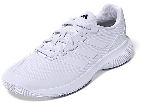 adidas Herren Gamecourt 2.0 Tennis Shoes, FTWR White/FTWR White/Matte Silver, 45 1/3 EU