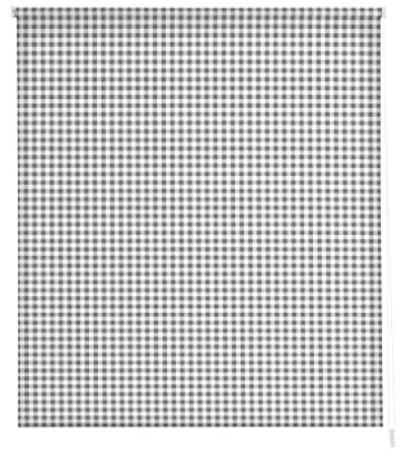 Estoralis | KÜCHE | Modernes Design-Rollo | Digital bedruckter Stoff | Vichy-2 Grau | 130 x 180 cm. (Breite/Höhe) Stoffgröße 127 x 175 cm. | Rollos für Fenster und Türen