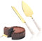 Taasmoog Gold Hochzeits Tortenmesser und Server Set, 2-teiliges Kuchenbesteck Set aus Edelstahl, Personalisiert, Tortenheber für Alltag, Hochzeit, Geburtstag, Partys, Spülmaschinenfest, 28 cm lang