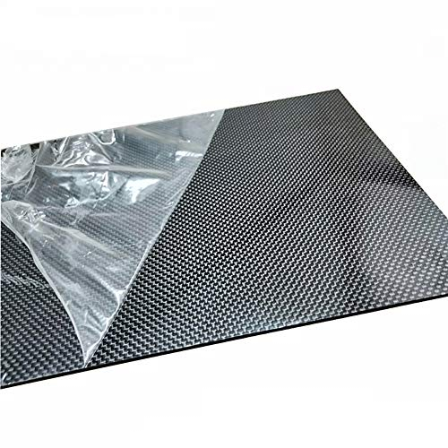 Hoja de placa de fibra de carbono de 3 mm x 200 mm x 600 mm, uso para marco de dron de bricolaje, etc. (Twill Weave, brillante)