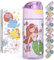BEARFOOT Trinkflasche Kinder 450ml, leichte Tritan Wasserflasche, BPA frei, auslaufsicher, Kohlensäure geeignet, spülmaschinenfest für Jungen, Mädchen, Kindergarten - (Lila - Meerjungfrau)