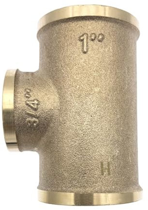 Raccord Té réduit à visser femelle en laiton Ø 1 x 3/4 x 1 - à l'unité