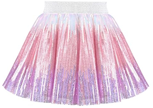 Sunny Fashion Filles Jupe Pourpre Pente Élastique Sequin Tutu Ballet 7-8 Ans