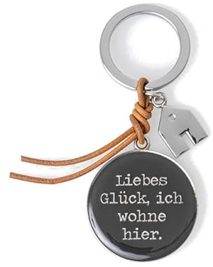 Räder Cloud Poetry Schlüsselanhänger Haus Liebes Glück, ich wohne hier