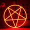 OYCGZV Panneau néon pentagramme, LED rouge, panneau mural néon pentacle USB LED pour zone de jeu, chambre à coucher, homme, grotte, fête, bière, bar, accessoire d'autel cadeau pour les amis et la