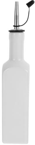 CRAFTHROU Bouteille D'huile En Céramique Bouteille De Vinaigre En Céramique Distributeurs De Vinaigre Bouteille Distributrice De Vinaigre Bouteilles De Condiments Blanche Pétrolier Liquide